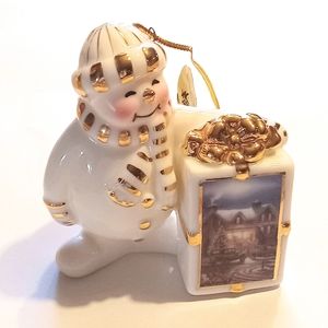 Terry Redlin Snowman Crown Thy Good Christmas Holiday Figurine Retired Wild Wing
